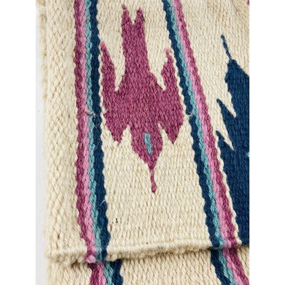 Southwest Tote Bag Birds Woven Shoulder Aztec Hippie Horse Blanket Messenger Pin - Picture 3 of 11